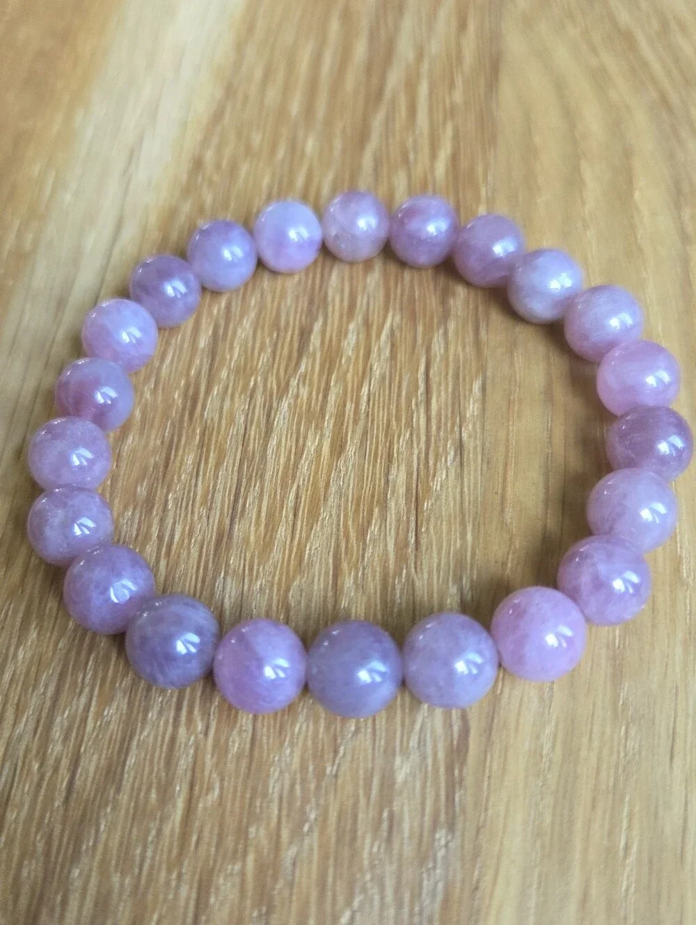 Rose Quartz Beaded Stretch Bracelet | Handmade